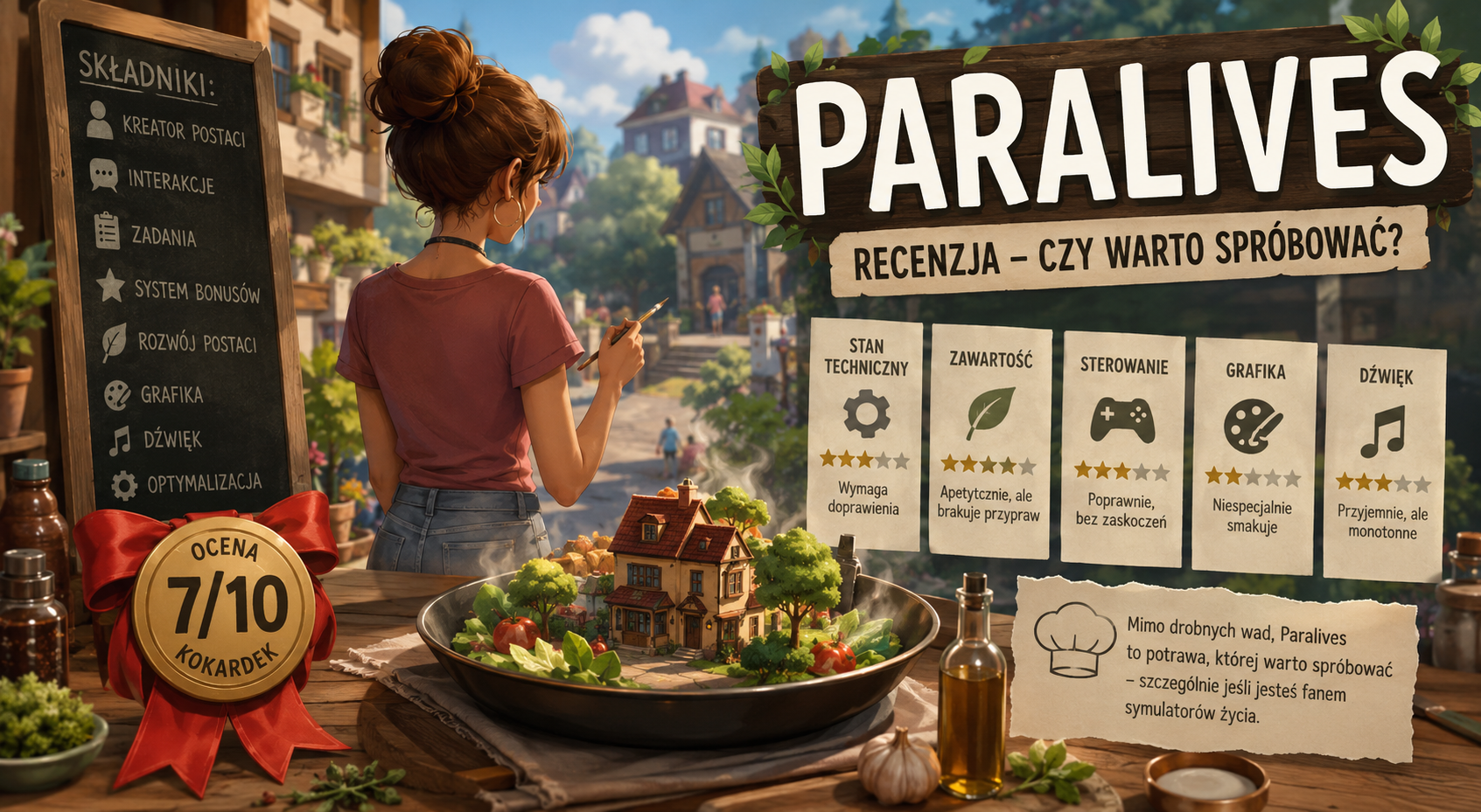 Grafika przedstawiające miniaturę recenzji gry Paralives